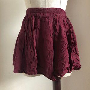 Burgundy Mini Skirt
